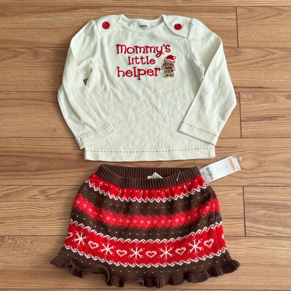 Brand new as is Size 3T Gymboree Top and Skirt
